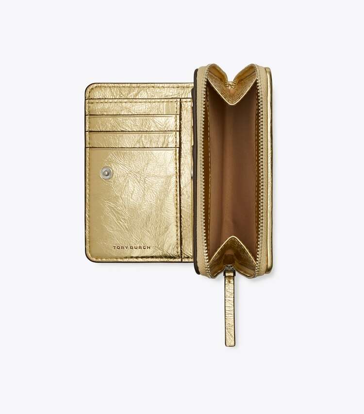 Tory Burch designer wallets Fleming Soft Metallic Bi-Fold Wallet in Gold additional