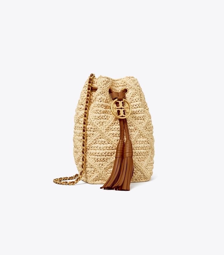 Fleming Soft Straw Mini Bucket Bag Women s Designer Crossbody