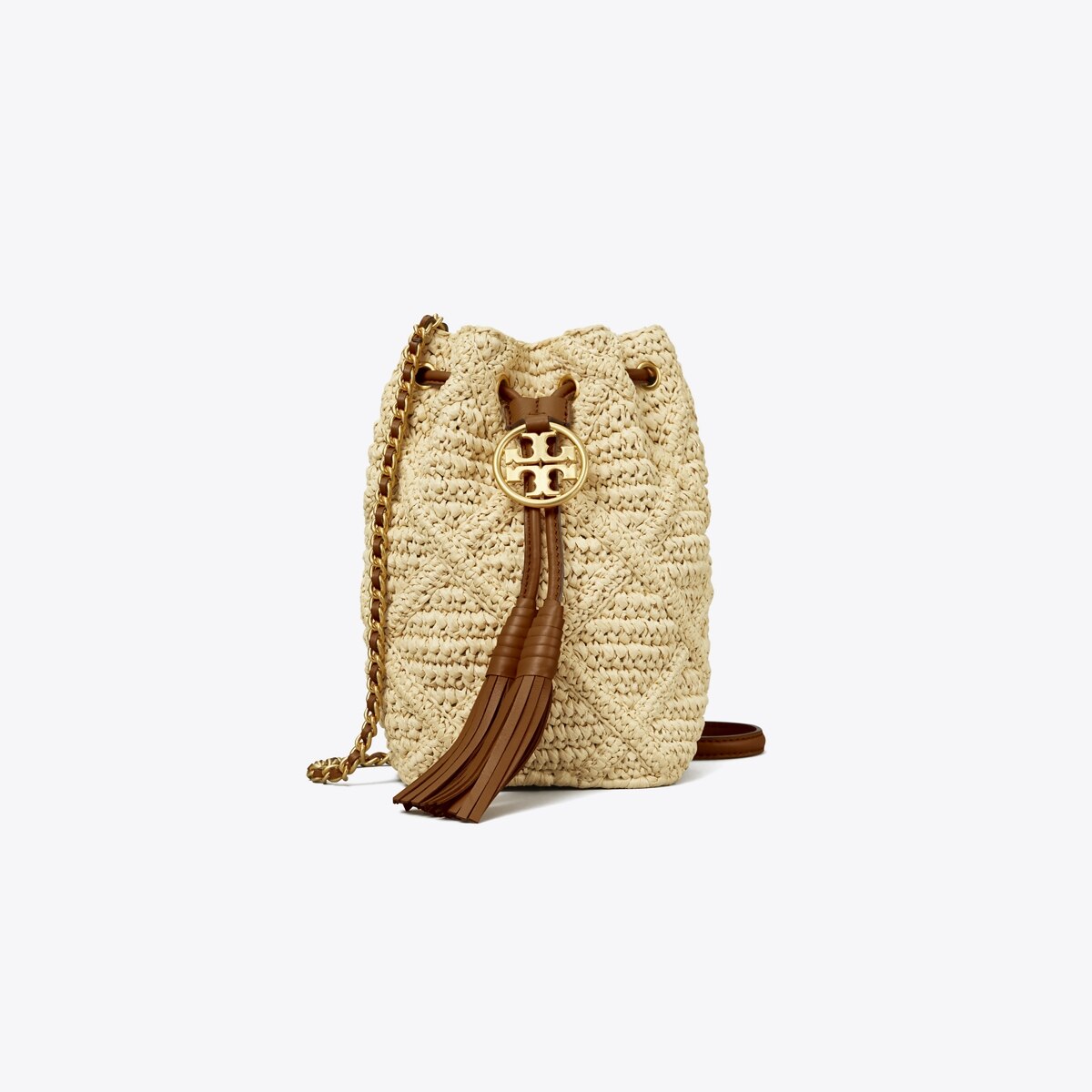 Fleming Soft Straw Mini Bucket Bag: Women's Designer