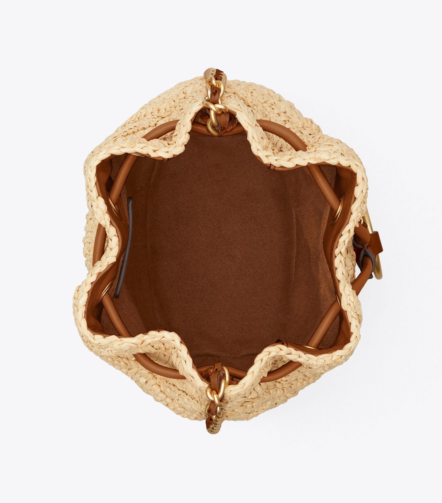 Fleming Soft Straw Mini Bucket Bag