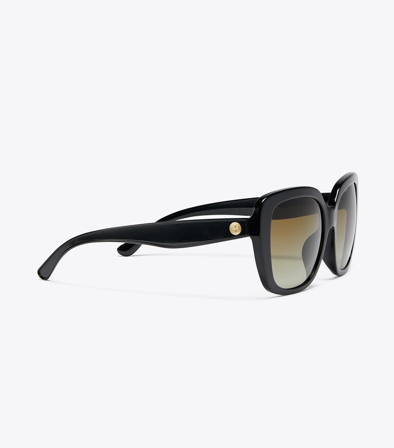 Tory Burch designer sunglasses & eyewear Fleming Sunglasses  in Black front