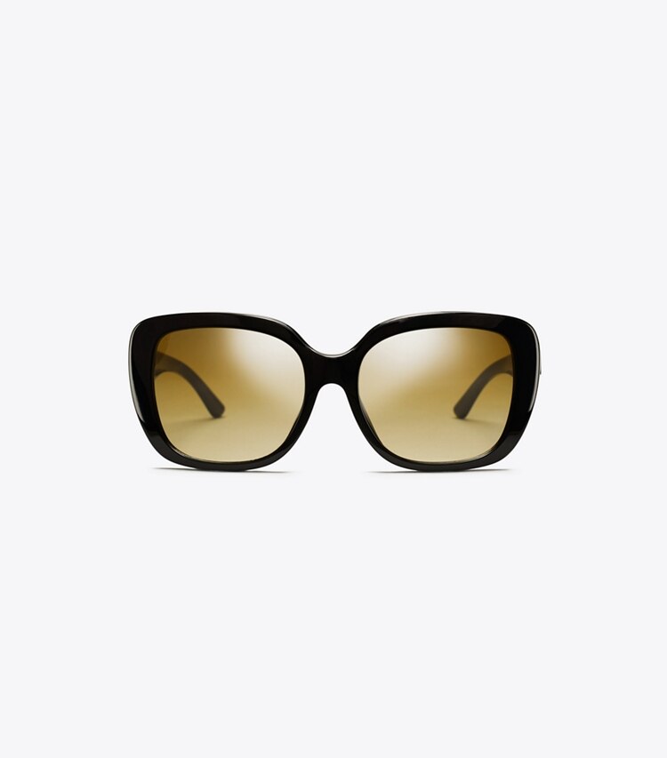 Tory Burch designer sunglasses & eyewear Fleming Sunglasses  in Black front