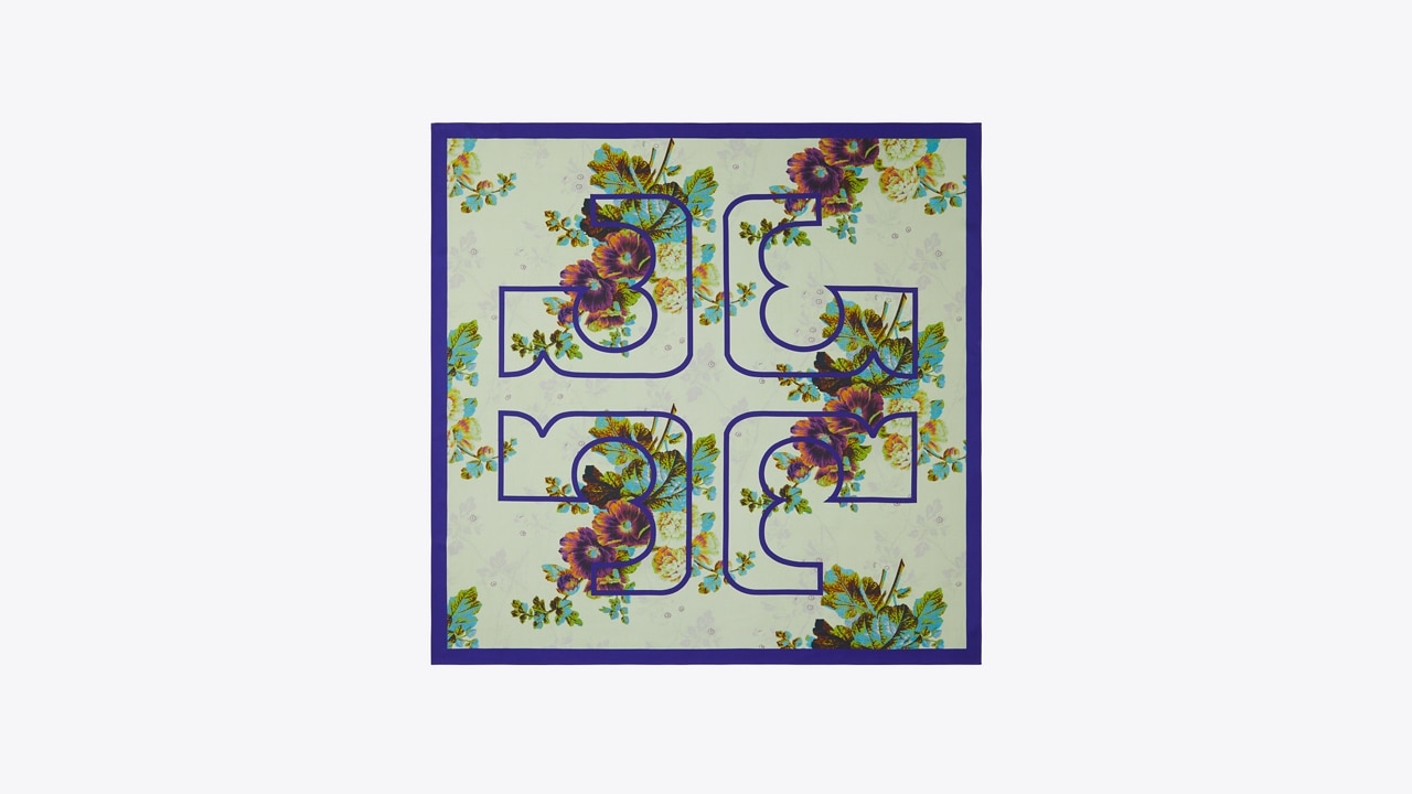 Floral Blur Square: Women's Accessories | Scarves | Tory Burch EU