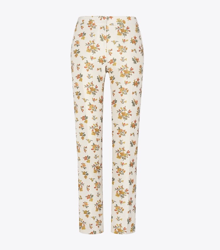 Tory Burch designer bottoms Floral Jacquard Trouser in Rose Floral Jacquard front