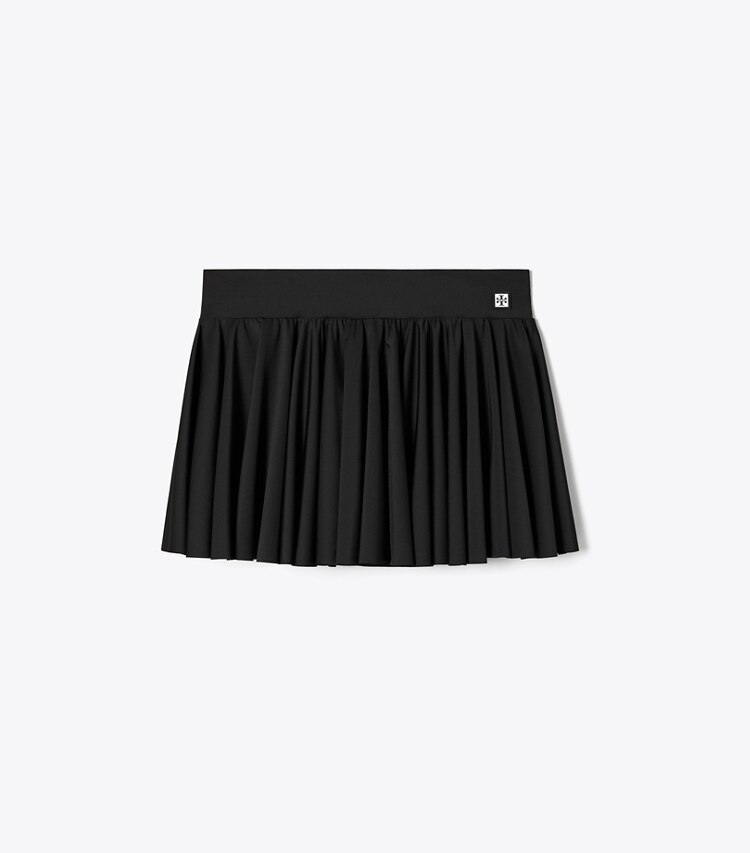 Tory Burch designer bottoms Flounce Jersey Tennis Skirt in Black front