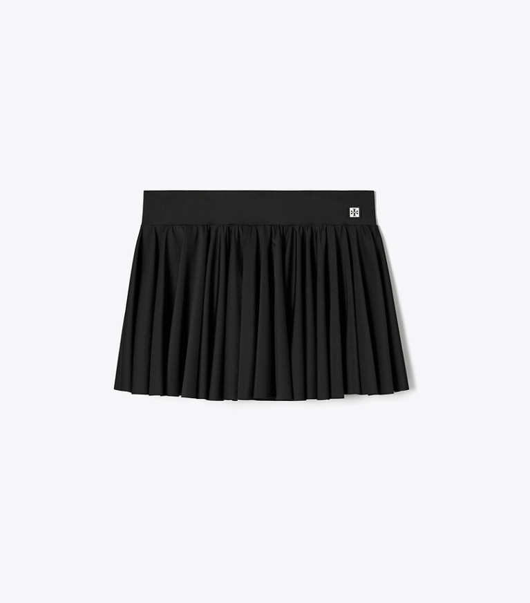 Tory Burch designer bottoms Flounce Jersey Tennis Skirt in Black front