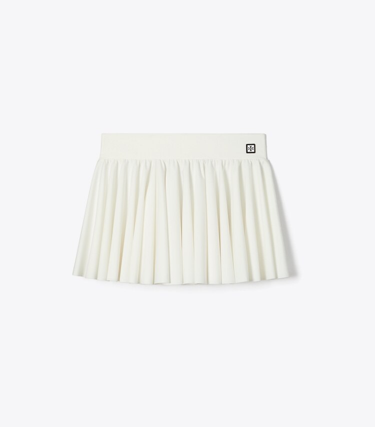 Tory Burch designer bottoms Flounce Jersey Tennis Skirt in Snow White front