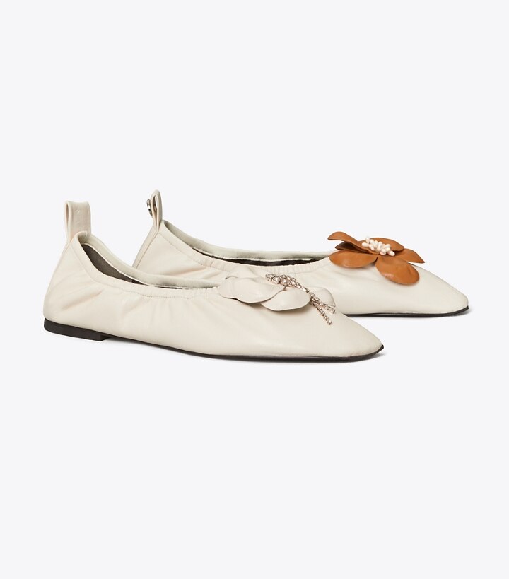 tory burch leather ballet flats