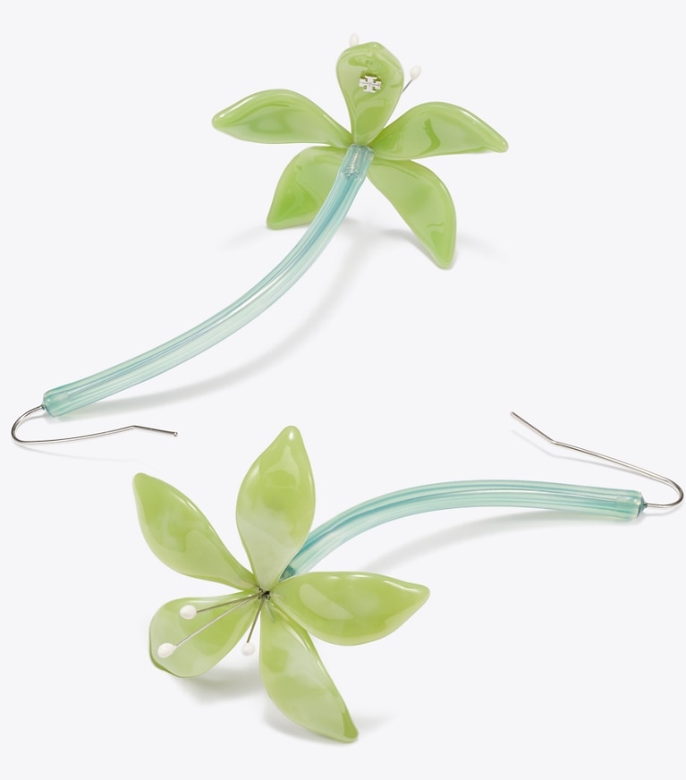 Tory Burch designer earrings Flower Earrings in Mint detail