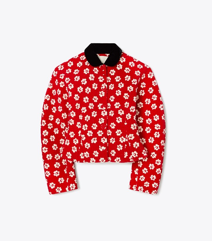 Flower Stencil Bouclé Jacket: Women's Designer Jackets | Tory Burch