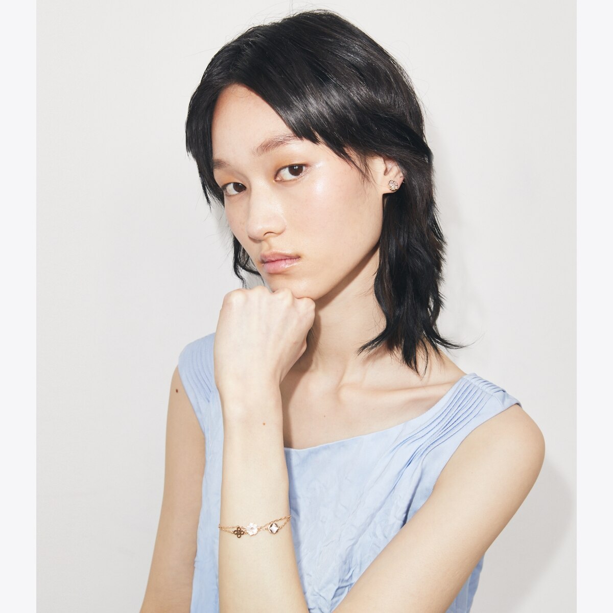 Forget Me Not Bracelet and Earrings Gift Set: Women's Designer