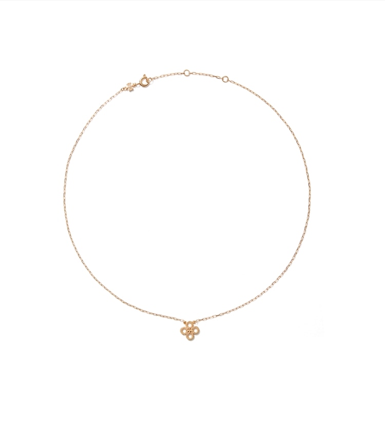 Tory Burch designer necklaces Forget Me Not Clover Pendant Necklace in Tory Gold additional
