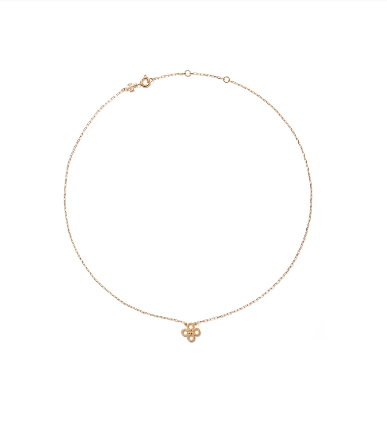 Tory Burch designer necklaces Forget Me Not Clover Pendant Necklace in Tory Gold additional