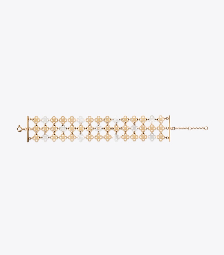 Tory Burch designer bracelets Forget Me Not Multi-Strand Bracelet in Tory Gold detail