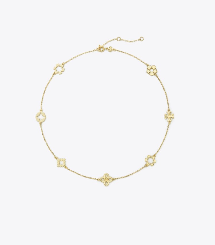 Tory Burch designer ネックレス キラ クローバー ネックレス in Tory Gold front