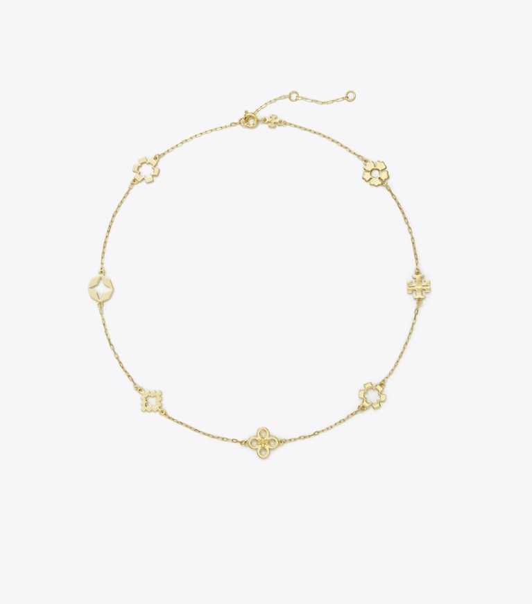 Tory Burch designer ネックレス キラ クローバー ネックレス in Tory Gold front