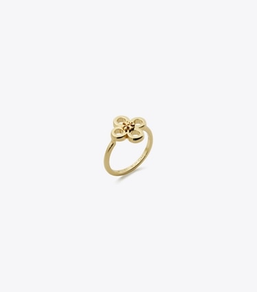 Tory Burch designer リング キラ クローバー リング in Tory Gold angle