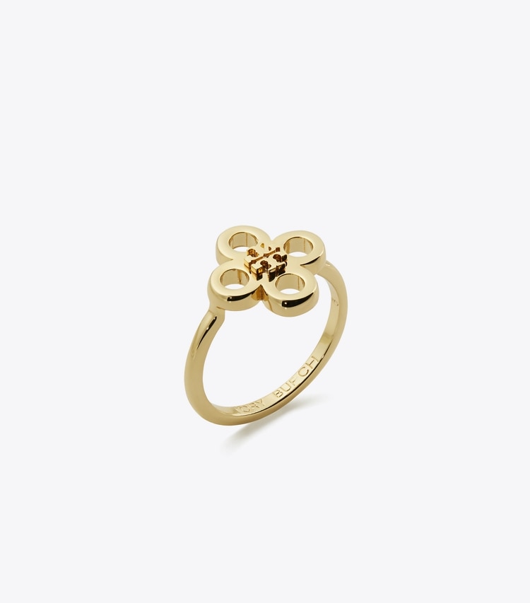 Tory Burch designer リング キラ クローバー リング in Tory Gold angle