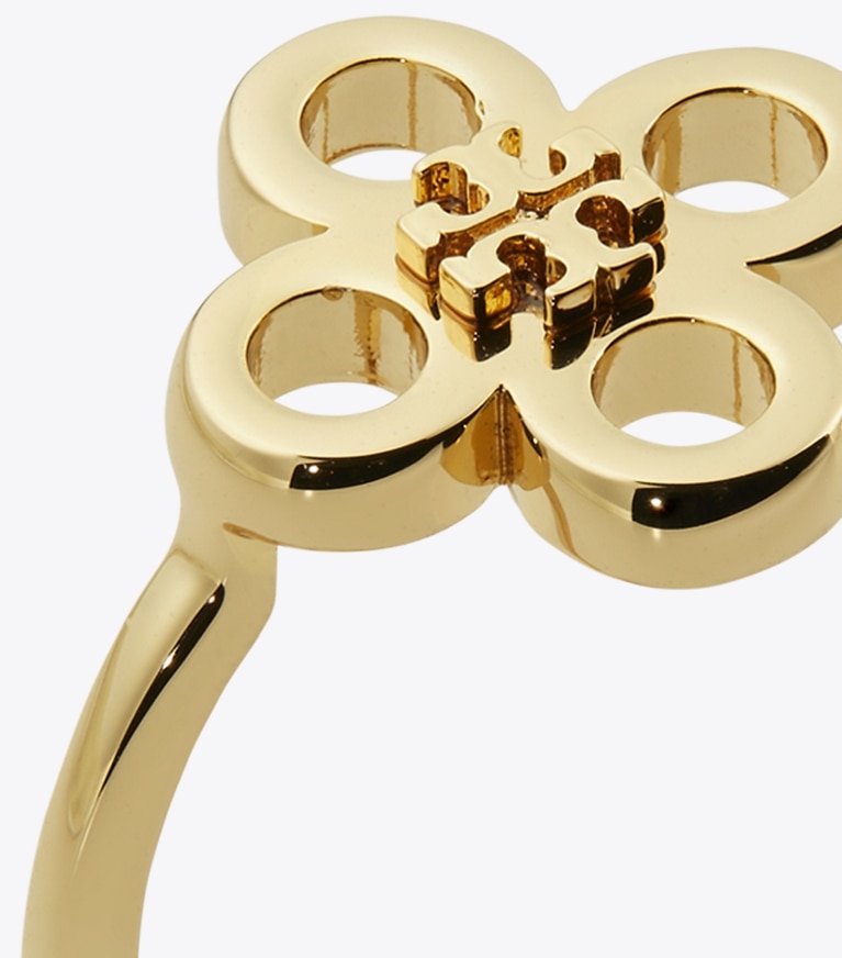 Tory Burch designer リング キラ クローバー リング in Tory Gold angle