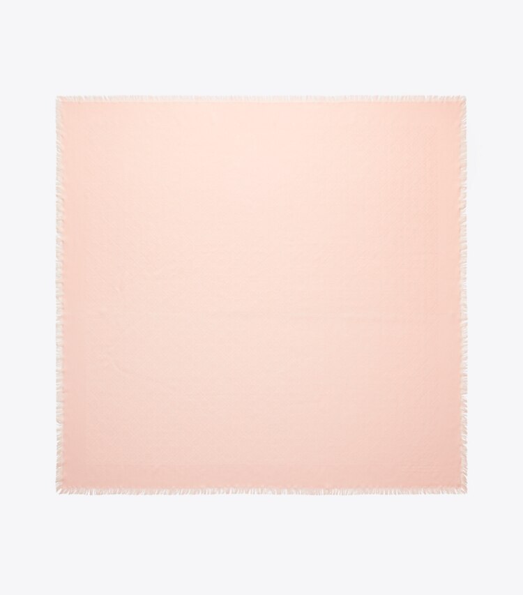 Tory Burch designer écharpes Foulard de voyage en jacquard à carreaux in SEA SHELL PINK dessus