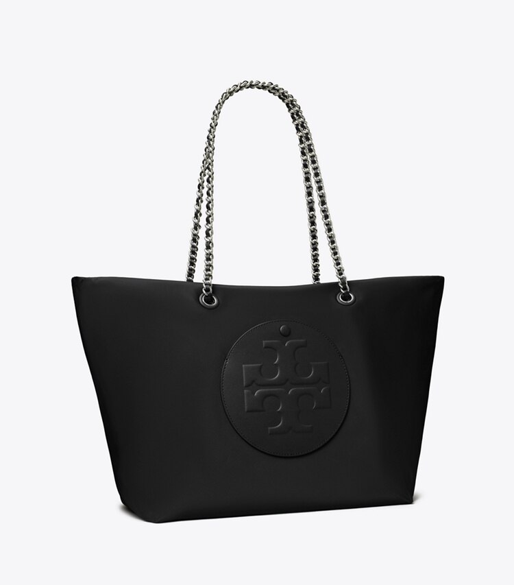 Tory Burch designer cabas Fourre-Tout à chaîne Ella dans Black angle