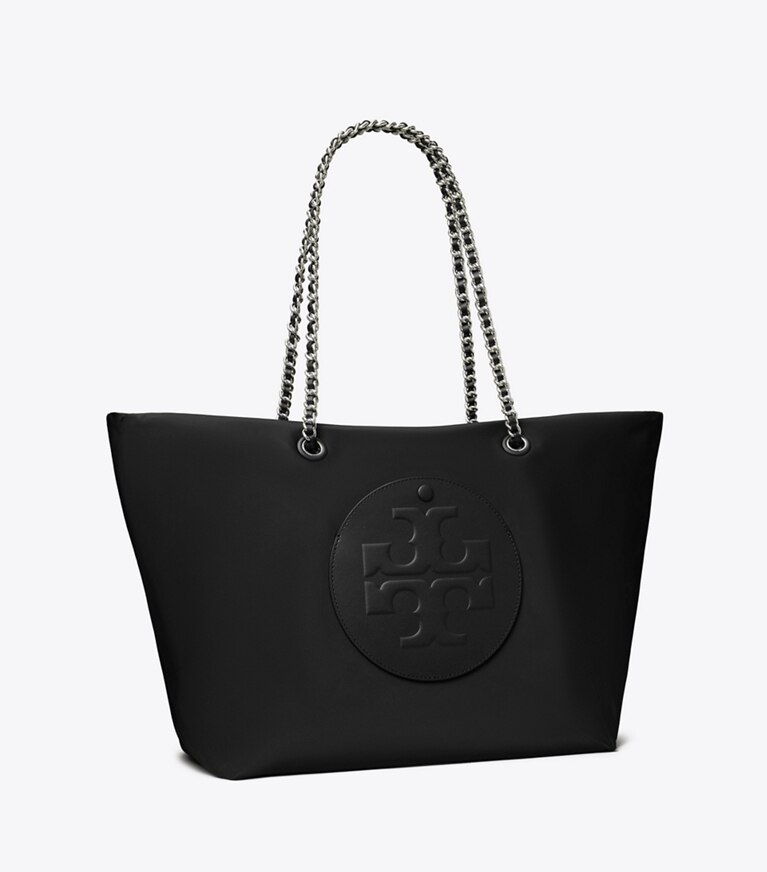 Tory Burch designer cabas Fourre-Tout à chaîne Ella dans Black angle