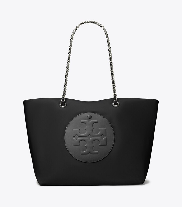 Tory Burch designer cabas Fourre-Tout à chaîne Ella dans Black de face