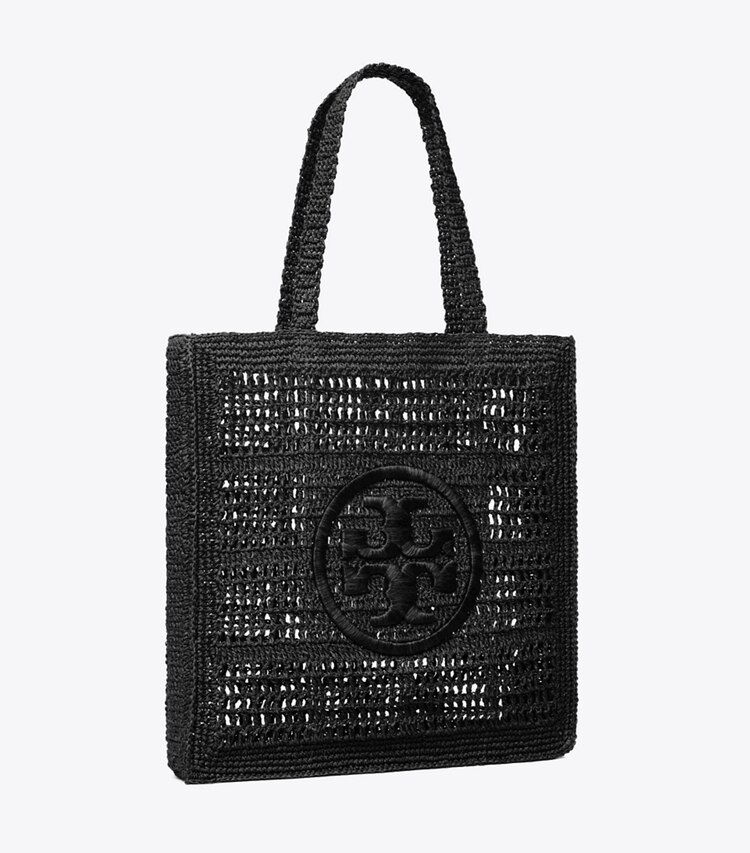 Tory Burch designer cabas Fourre-tout Ella crocheté à la main dans Black angle