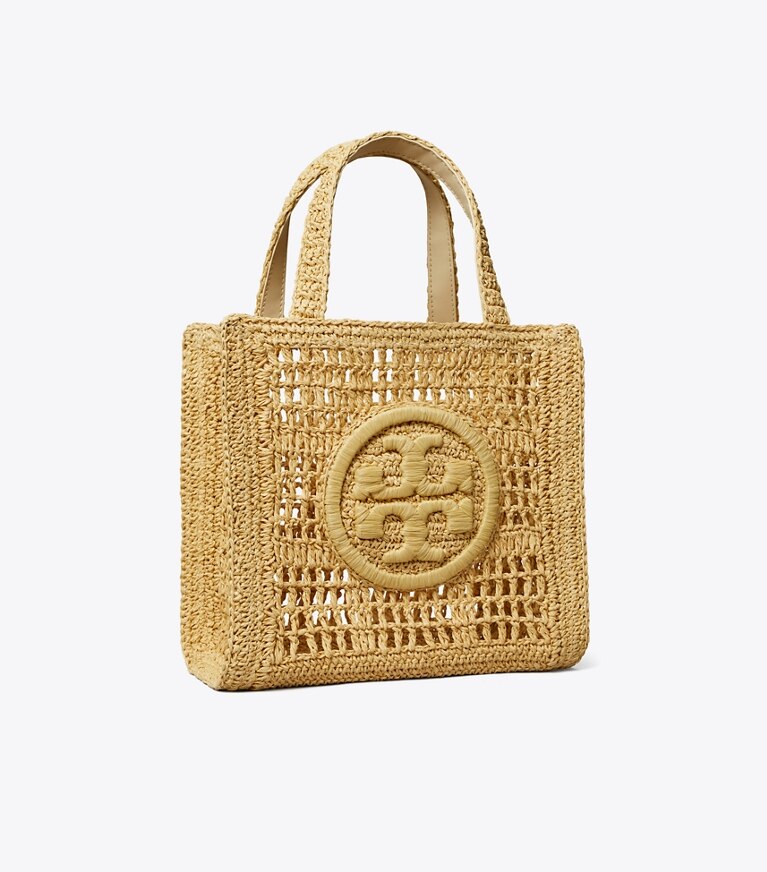 Tory Burch designer cabas Fourre-tout Ella crocheté à la main dans Natural angle