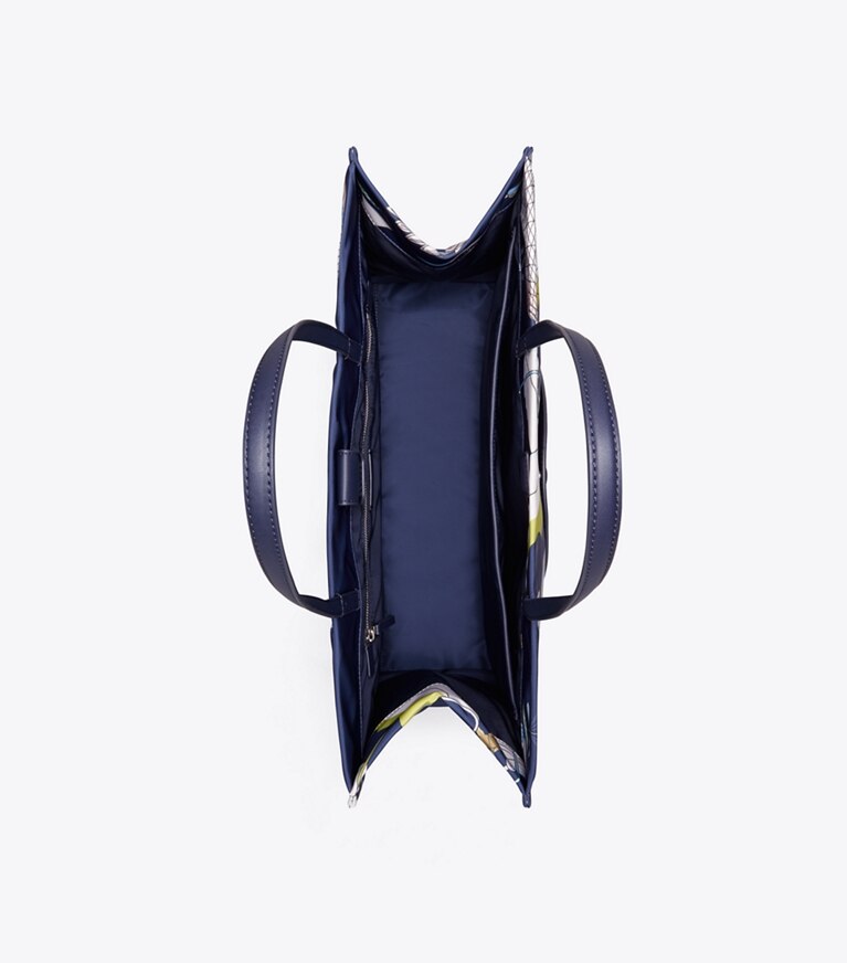 Tory Burch designer cabas Fourre-tout Ella imprimé dans Hot Air Balloon Navy vue du dessus
