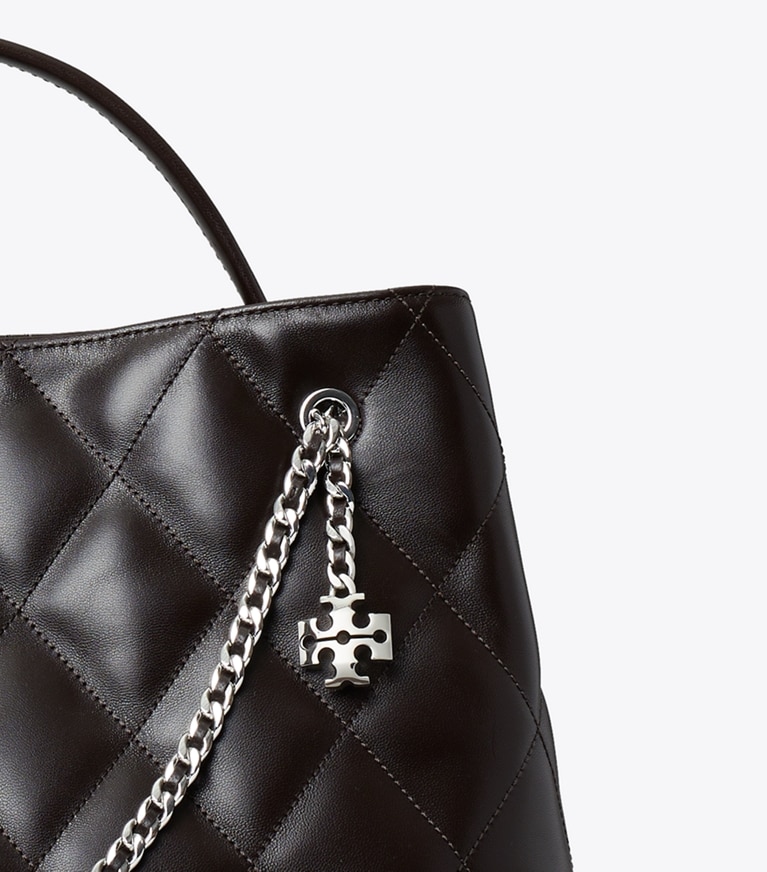 Tory Burch designer sac à main Fourre-tout Fleming dans Cocoa détails