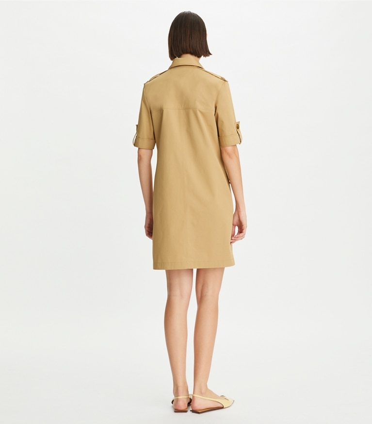 Tory Burch designer kleider Freizeitkleid in Safari Sand on model back