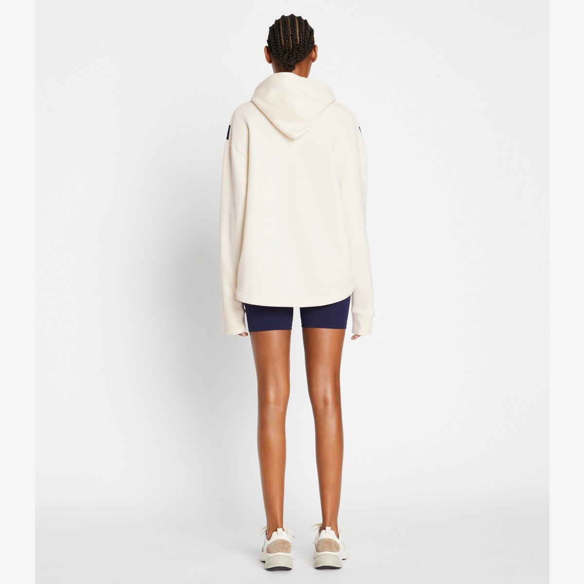 その他 Tory Burch FW22 SWEATSHIRT WITH FRONT ZIPPER (143172_405) french-terry-logo-sleeve-half-