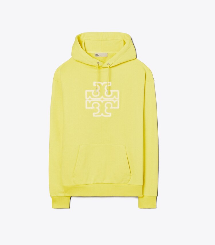 Tory Sport designer sweaters French Terry Logo Hoodie in Citrea front