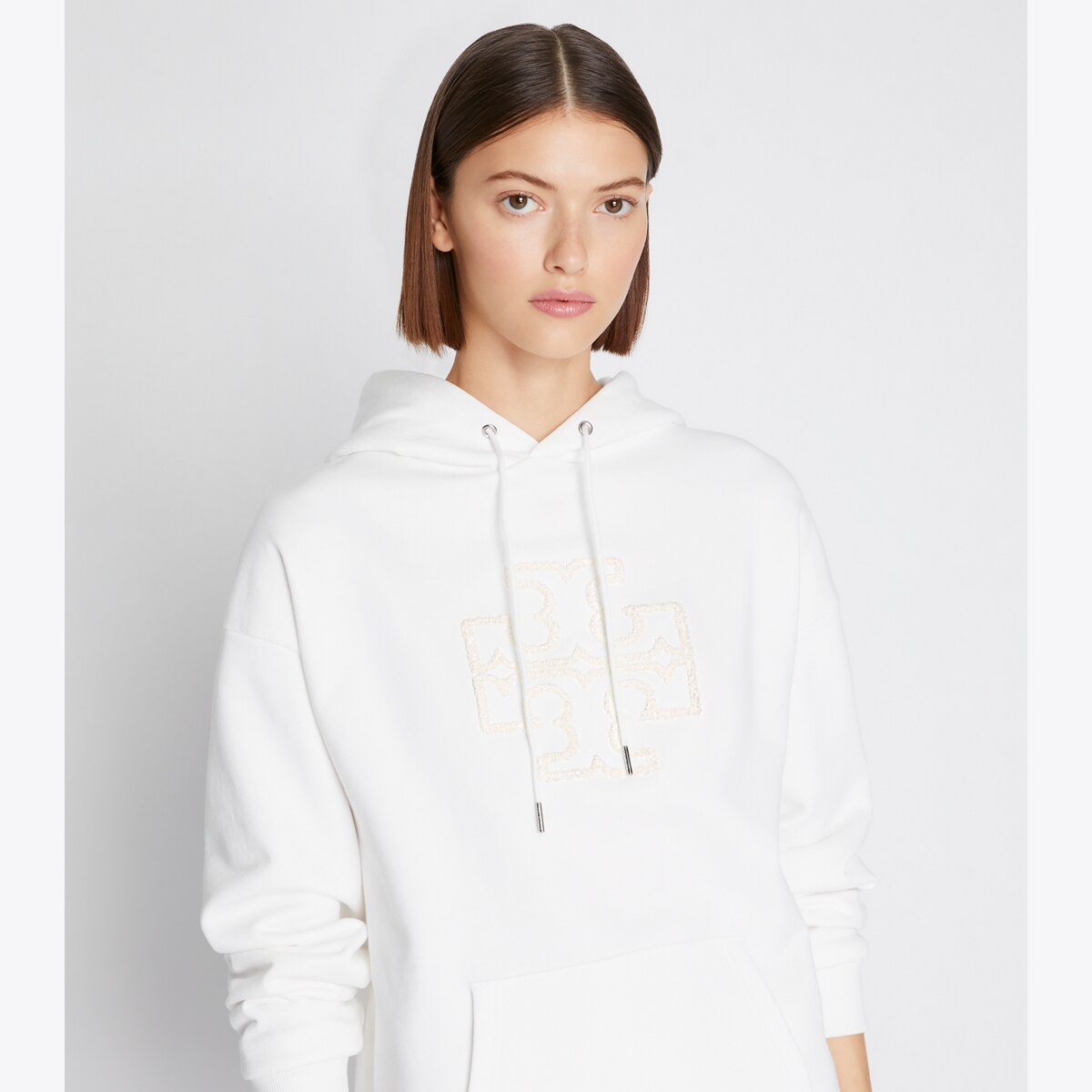French Terry Logo Hoodie: Women's Designer Sweaters | Tory Sport