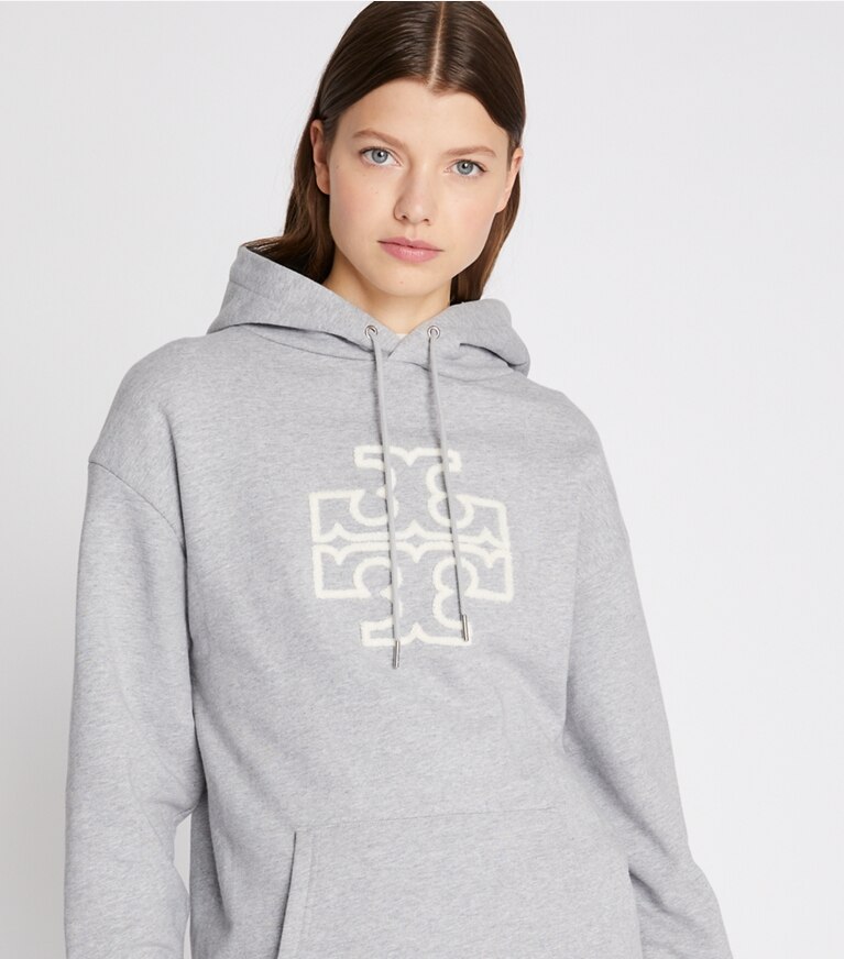 French Terry Logo Hoodie: Women's Clothing, Sweaters
