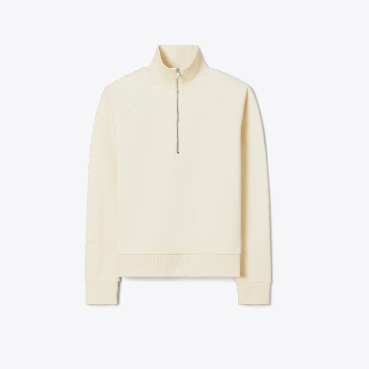 French Terry Logo Sleeve Half-Zip Sweatshirt: Women's