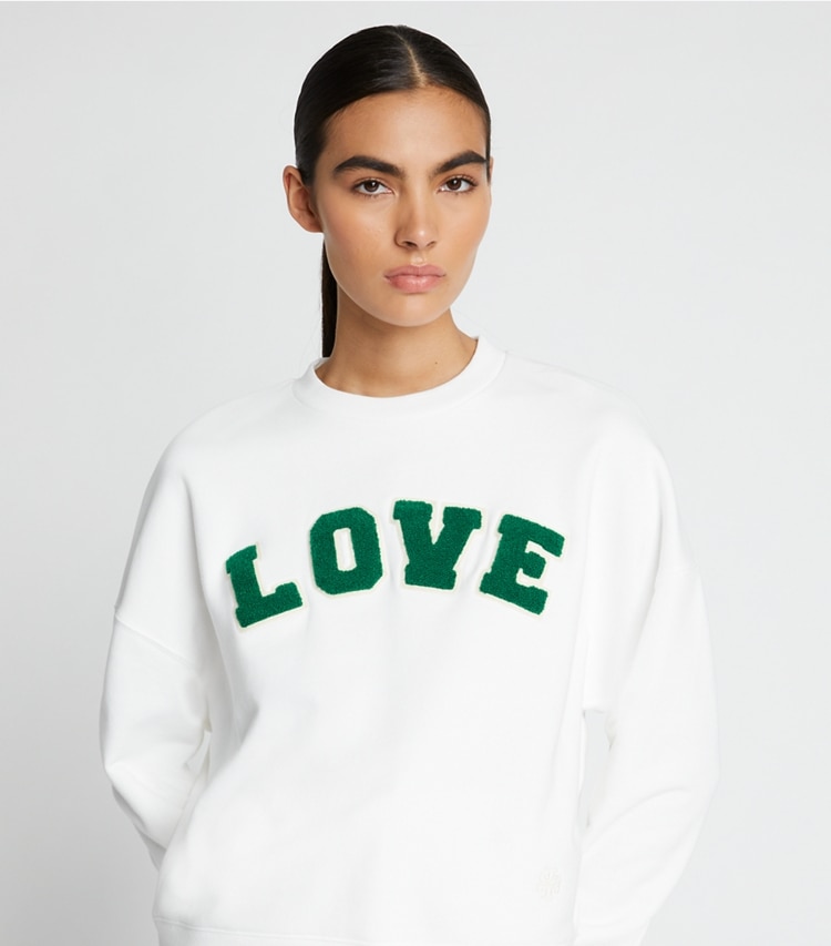 French Terry Love Crew: Women's Designer Sweaters | Tory Sport