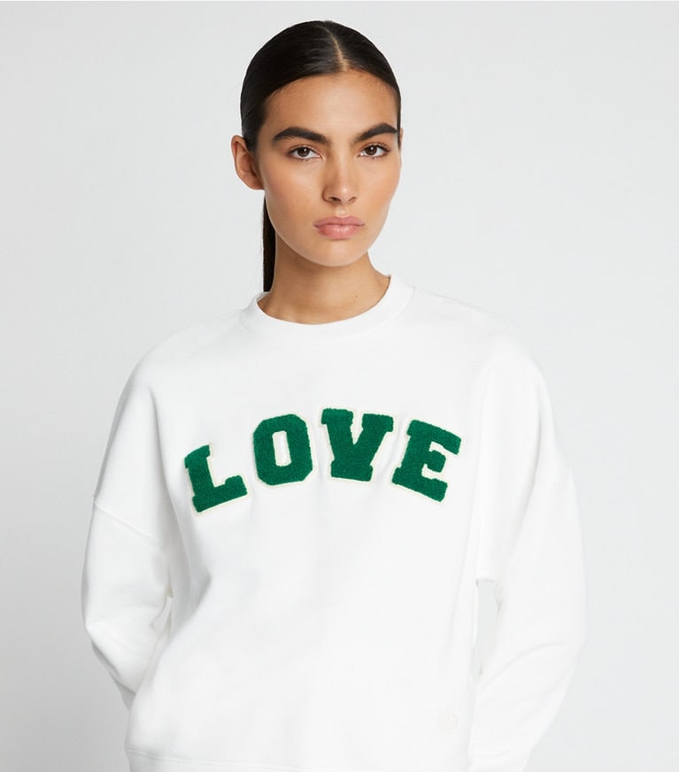 French Terry Love Crew: Women's Designer Sweaters