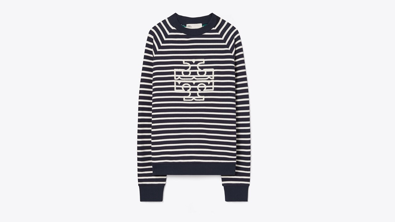 French Terry Graphic Crew Neck Sweatshirt - BLEHA0421M