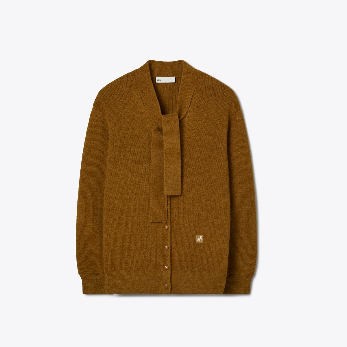 FRONT-TIE WOOL CARDIGAN