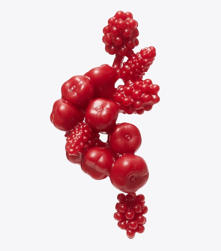 Tory Burch designer earrings Fruit Earring in Red front