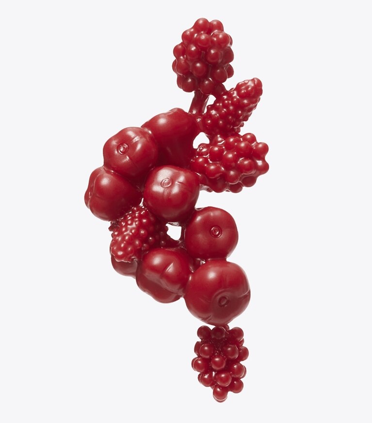 Tory Burch designer earrings Fruit Earrings in Red front