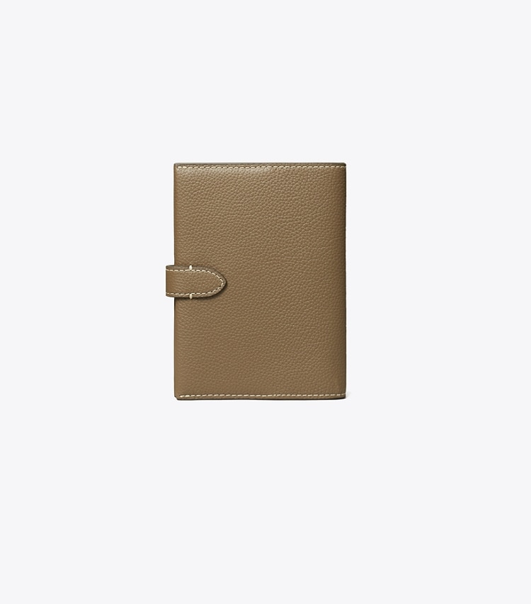 Tory Burch diseñador accesorios de viaje Funda para pasaporte en Wild Mushroom volver