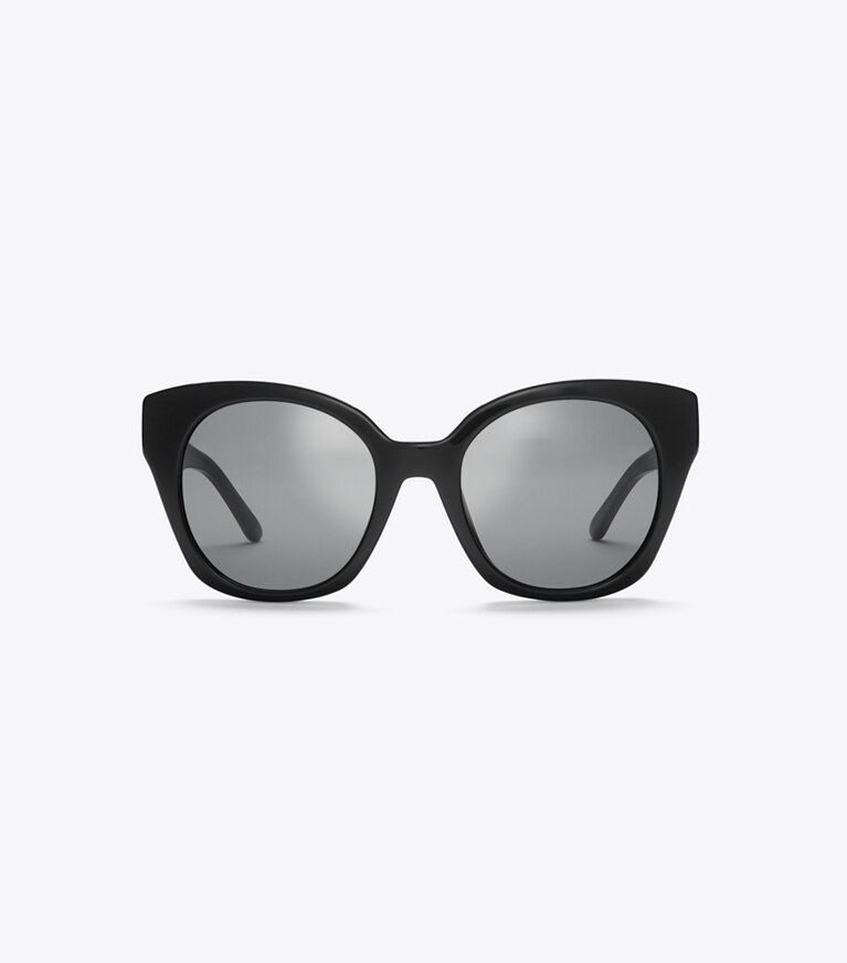 Tory Burch diseñador gafas de sol y anteojos Gafas de sol cuadradas Kira en BLACK frontal