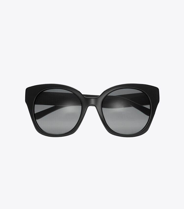 Tory Burch diseñador gafas de sol y anteojos Gafas de sol cuadradas Kira en BLACK desde arriba