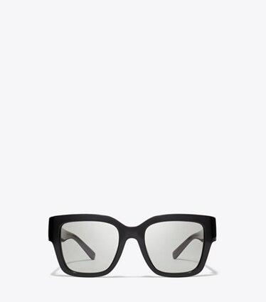 Tory Burch diseñador gafas de sol y anteojos Gafas de sol cuadradas Miller en BLACK/GRAY GRADIENT frontal