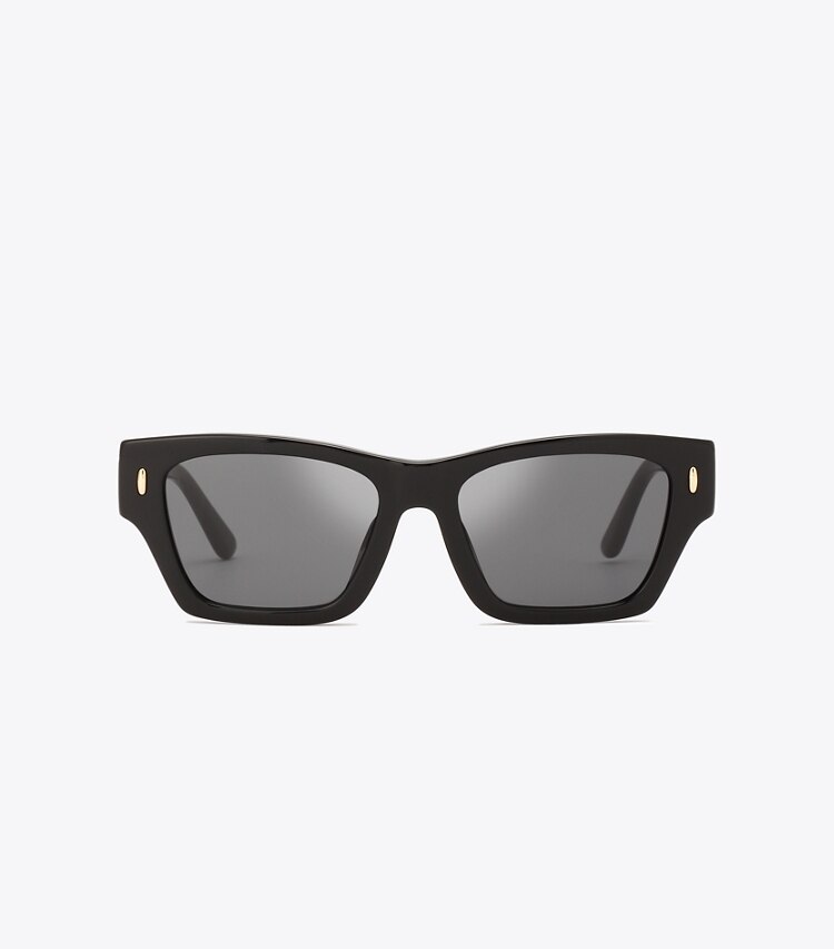 Tory Burch diseñador gafas de sol y anteojos Gafas de sol geométricas Miller en BLACK frente