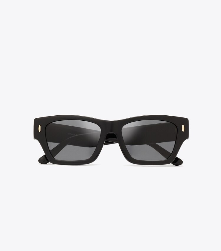 Tory Burch diseñador gafas de sol y anteojos Gafas de sol geométricas Miller en BLACK vista superior