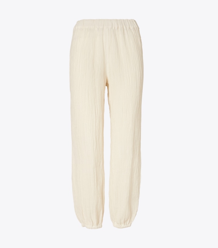 Tory Burch designer coverups Gauze Beach Pant in NEW IVORY front